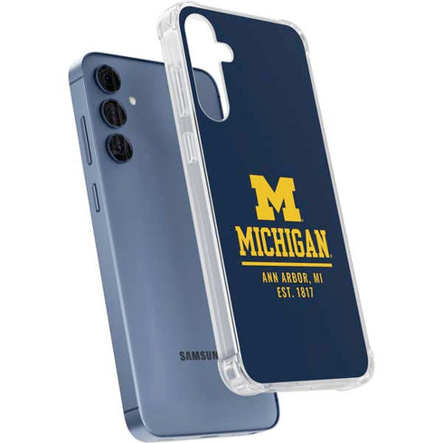 University of Michigan Ann Arbor Est 1817 Galaxy A35 5G Clear Case